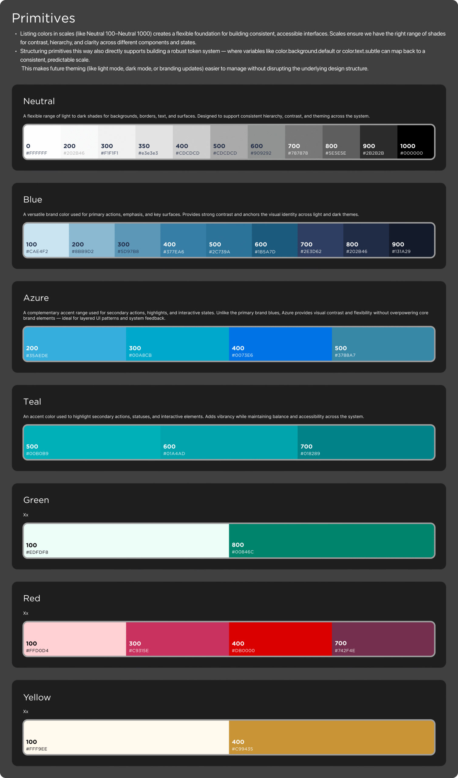 Primitive Colors, Swatches Primitive Colors, Swatches